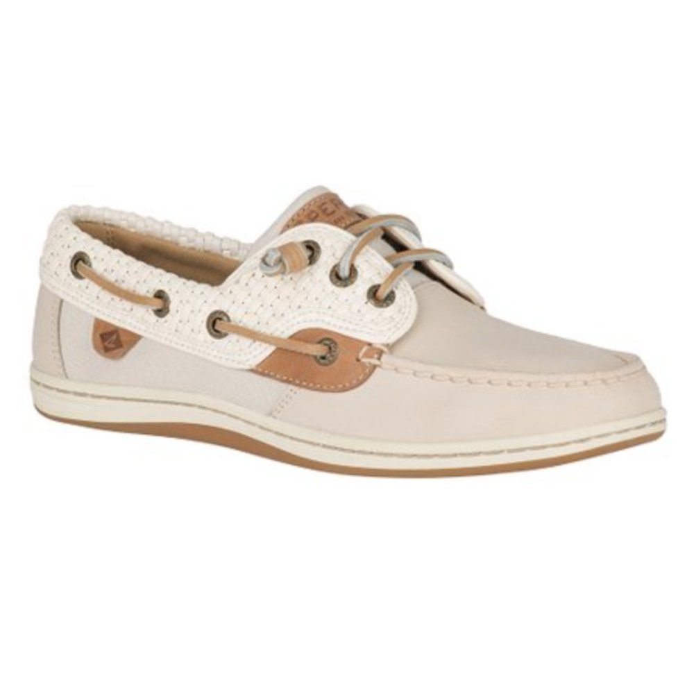 NWOT Sperry songfish ivory stripe womens boat shoe